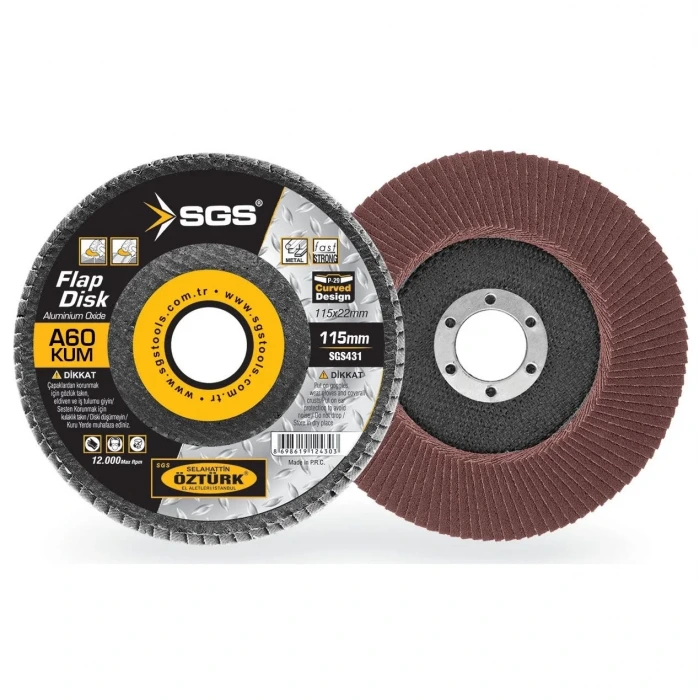 SGS FLAP DİSK 115MM AO 60KUM