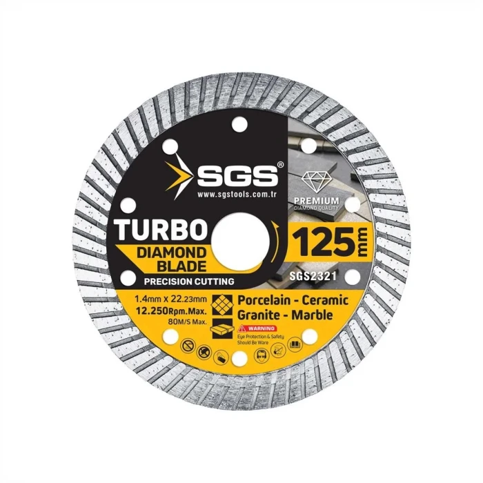 SGS TURBO ELMAS KESİCİ (125*1,4 MM) SGS2321