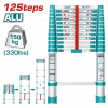 ALÜMİNYUM TELESKOPİK 12 BASAMAK MERDİVEN
