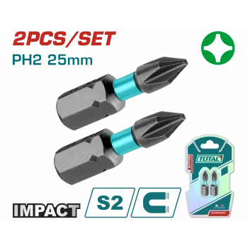 DARBELİ PH2X25 MM BİTS UCU 2 Lİ PAKET