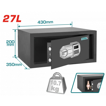 ELEKTRONİK ŞİFRELİ PARA KASASI 27L
