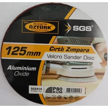 SGS CIRTLI ZIMPARA AO 125MM 80KUM SGS414 - 5 ADET