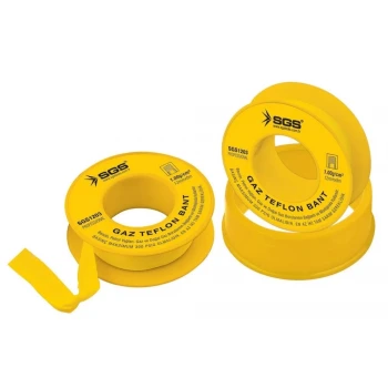 SGS GAZ TEFLON BANT 12 MM X 8 M X 1,00 GR 10 ADET SGS1203