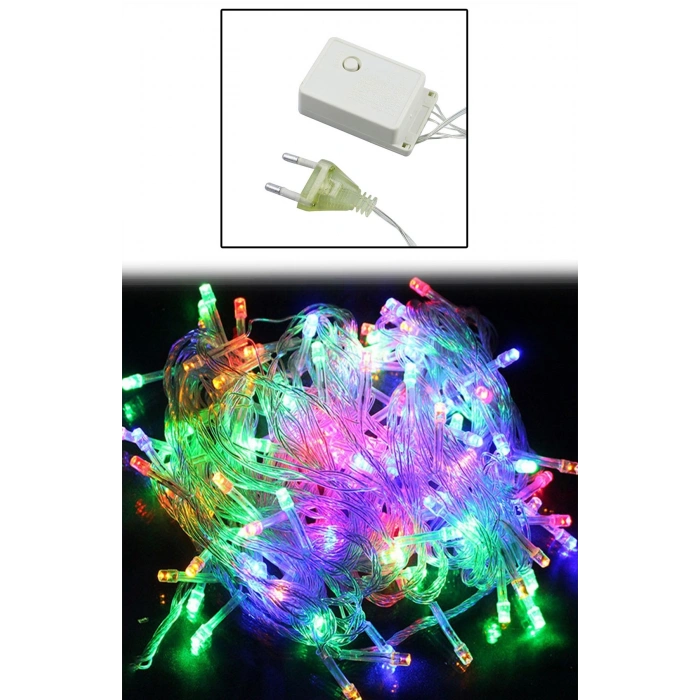 10 Metre 100 Ledli 8 Fonksiyonlu Karışık Renkli RGB Led Lamba