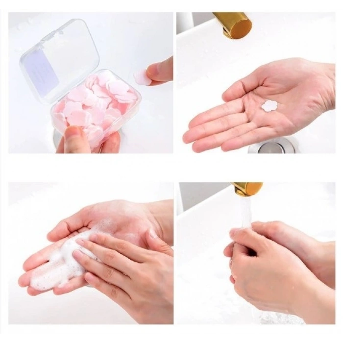 100 Yaprak Eriyen Mini Parfümlü Kağıt Sabun