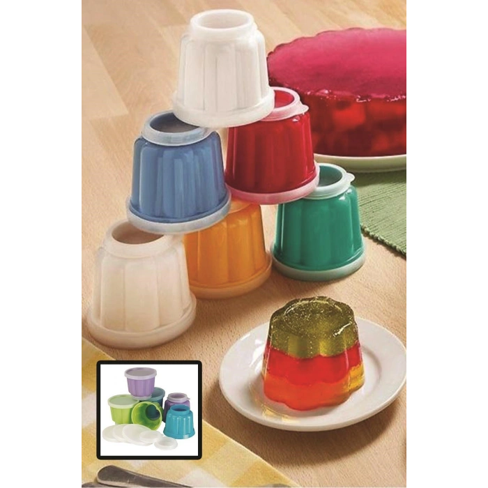2 Adet Çiçek Şekilli Plastik Jole Muhallebi Şekillendirici Kalıp