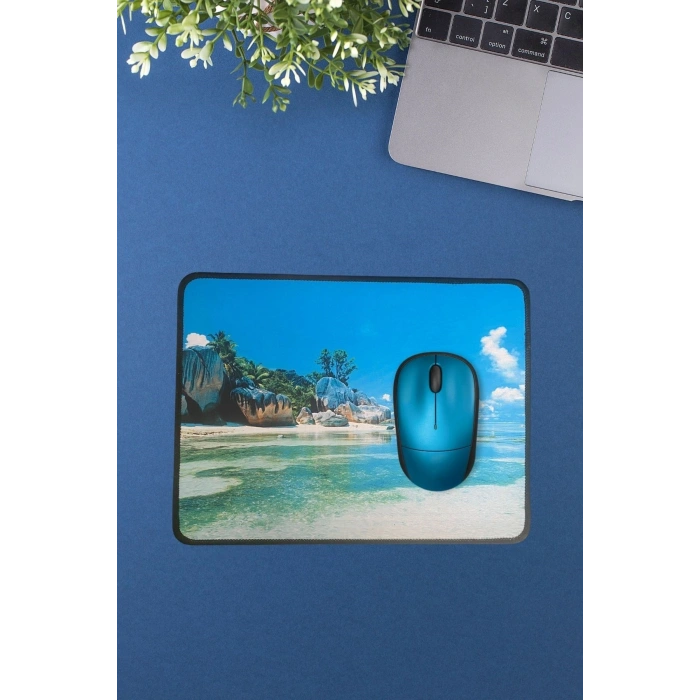 25x32 cm Küçük Boy Mouse Pad Manzara Ada