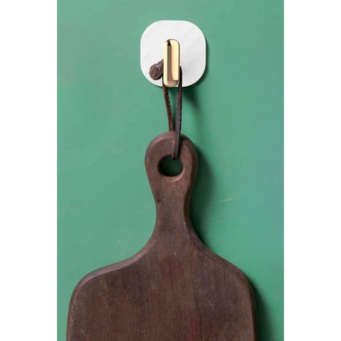 2li Yapışkanlı Retro Askılık Dolap Kapak Kulpu Beyaz