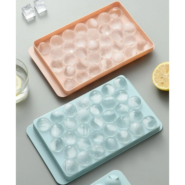 33 Hazneli Küre Buz Kalıbı Pembe