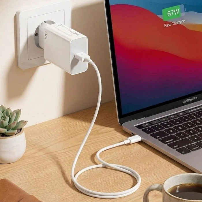 67W Hızlı Şarj Adaptörü USB to Type-C – PD Destekli, Akıllı Hızlı Şarj Başlığı, Güvenli Güç Adaptörü