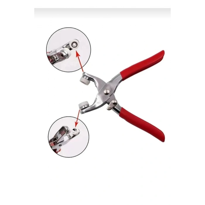İşkur Makine Çıt Çıt El Pensesi Metal 9.5 mm+Çıt Çıt Çakım Seti 100 Adet