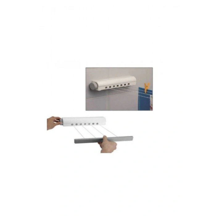 Çek As Balkon Çamaşır Askılığı Çamaşır Kurutma Askısı Çamaşır Kurutmalık Camasir Askisi 4 Ipli