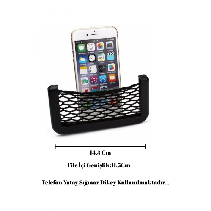 Oto Cep Telefonu Ve Malzeme Filesi Araç Içi Fileli Ceplik Malzeme Filesi