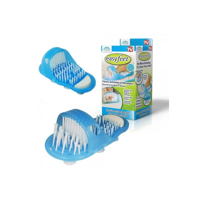 Ponza Taşlı Vantuzlu Fırçalı Ayak Yıkama Terliği Easy Feet Banyo