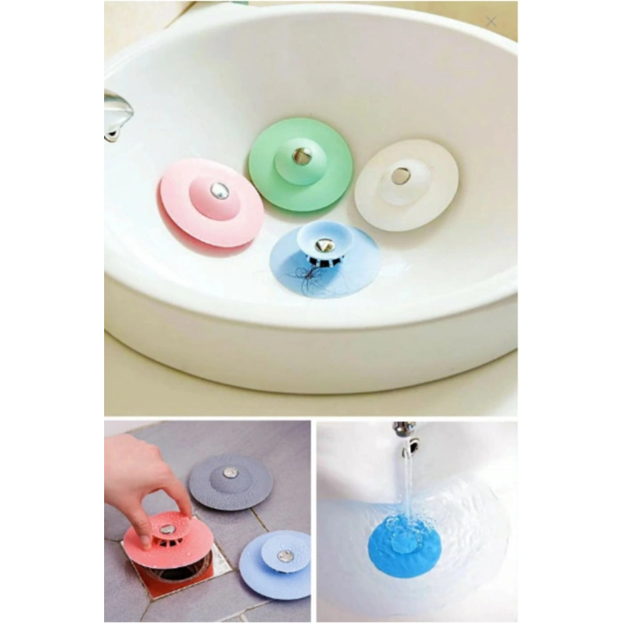 Kademeli Dokunmatik Lavabo Tıkacı Silikon Lavabo Gider Tıpası