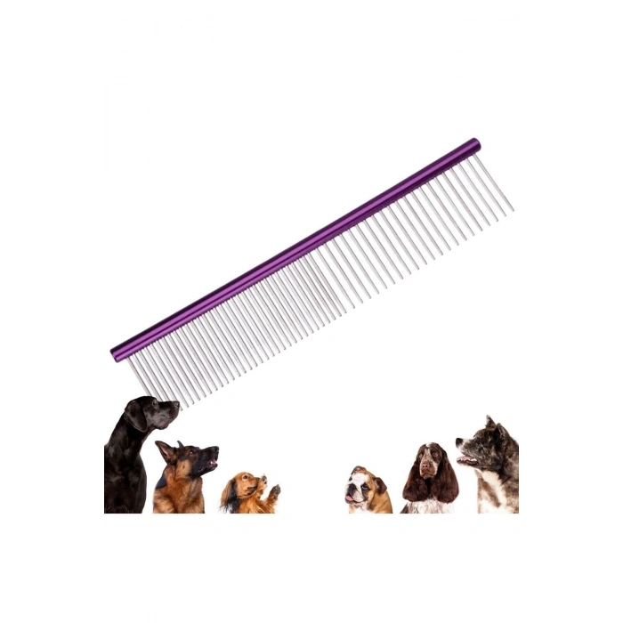 ® Parlak Metal Köpek Tarağı Renkli Pet Köpek Pire Tımar Tarağı Köpek Tüyü Tarama