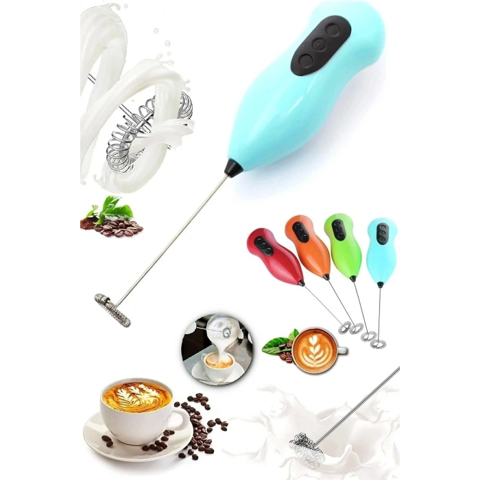 Mini Mixer Kahve Süt Köpürtücü Karıştırıcı Cappucino Mikser - Pratik Pilli Köpürtücü 1137 Bh