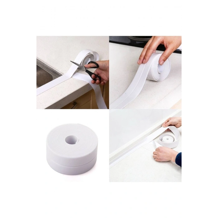 Banyo Küvet Mutfak Lavabo Beyaz Su Sızdırmaz Bant Su Geçirmez Kenar Bandı Sızdırmazlık Tamir