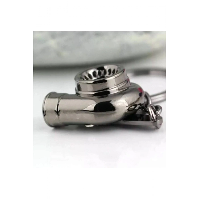 TAYEM Oto Çok Amaçlı Turbo Tasarımlı Anahtarlık Üflemeli -metal Krom Renk
