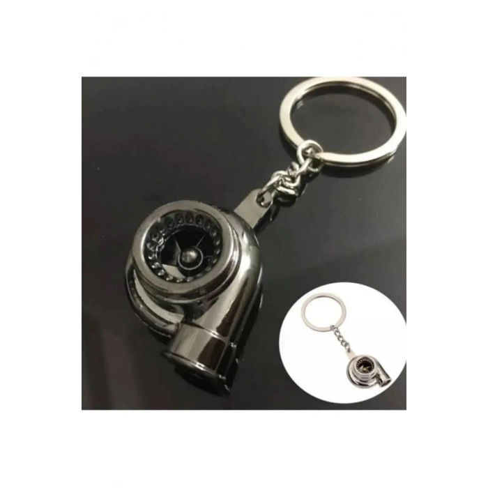 TAYEM Oto Çok Amaçlı Turbo Tasarımlı Anahtarlık Üflemeli -metal Krom Renk
