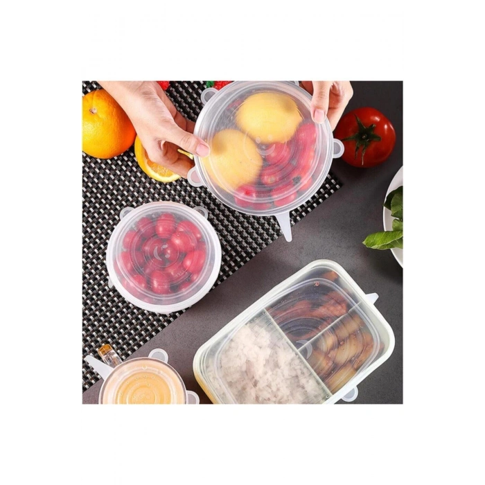6lı Streç Silikon Kapak Seti