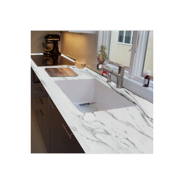 60cm En X300cm Boy Premium Sağlıklı Boya Suya Dayanıklı Tezgah Üstü Yapışkanlı Folyo