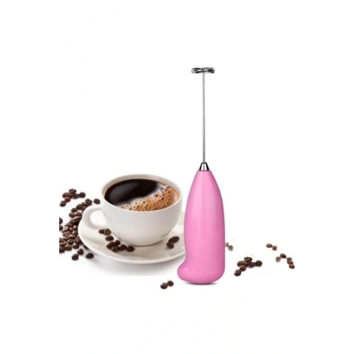 Pilli Metal Çırpıcı Mini Mixer Kahve Süt Köpürtücü