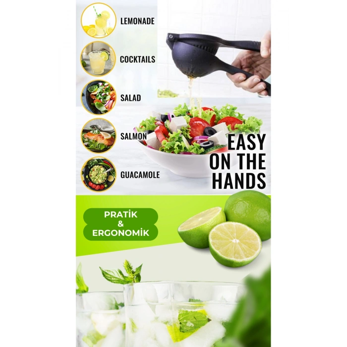 Döküm Limon Sıkacağı Gerçek Döküm Siyah