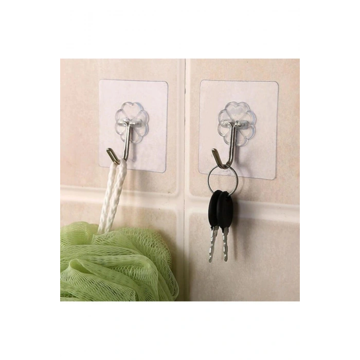 Kendinden Yapışkanlı Şeffaf Askı 5 Li Set