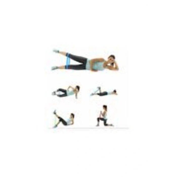 5 li Farklı Dirençte Aerobik Bandı Pilates Squat Çalışma Lastiği