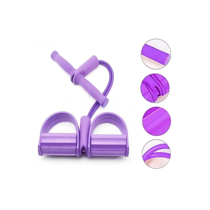 Body Trimmer Mekik Çekme Aleti Evde Spor Egzersiz Lastiği 4 Tüplü