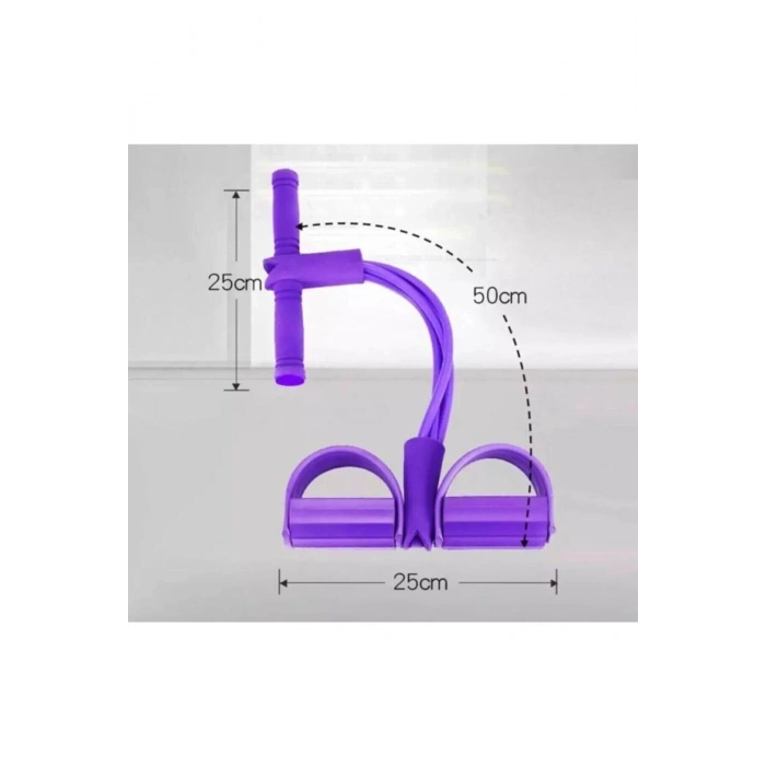 Body Trimmer Mekik Çekme Aleti Evde Spor Egzersiz Lastiği 4 Tüplü