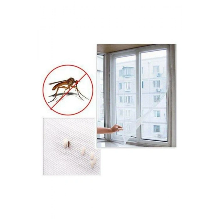 Sineklik Ayarlanabilir Yapışkanlı Pencere Cam Sineklik 70x125 Cm