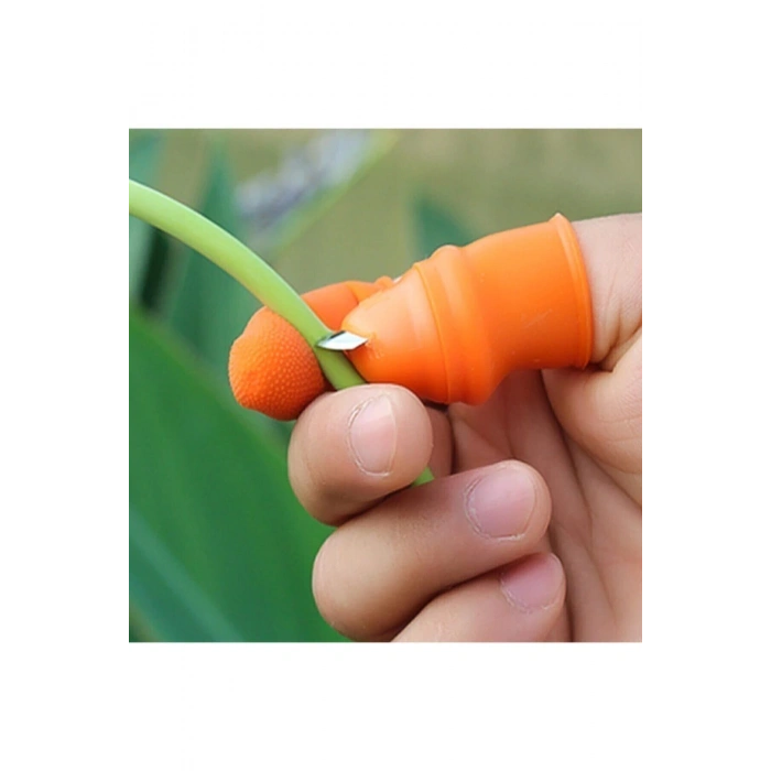 Silikon Parmak Koruyucu Meyve Toplama Aracı Bahçe Kesme Bıçak Eldiven