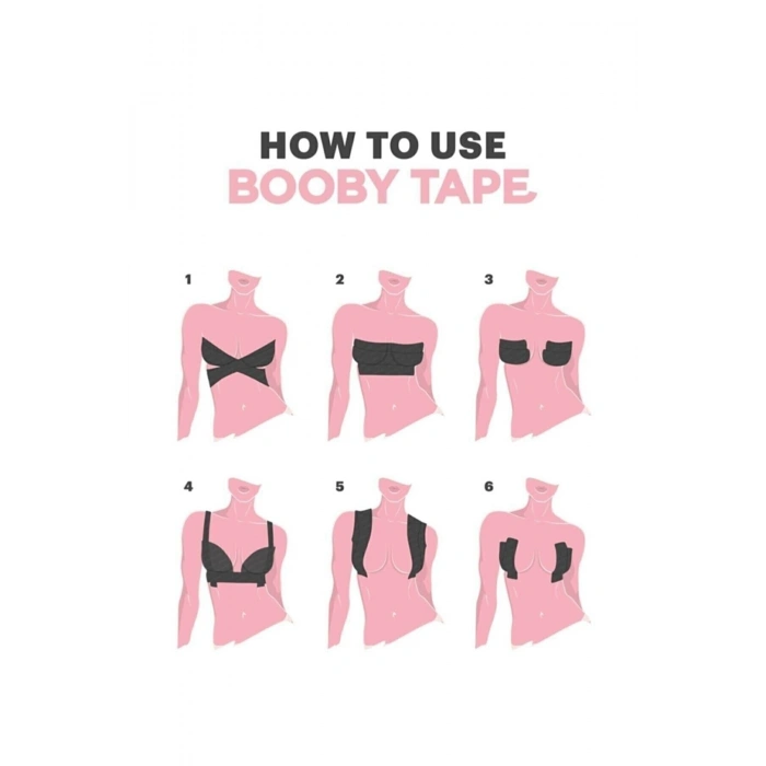 Sıkı Göğüsler Ten Rengi Suya Dayanıklı Nefes Alabilir Skin Friendly Göğüs Bandı Booby Tape 5cm*2,5m