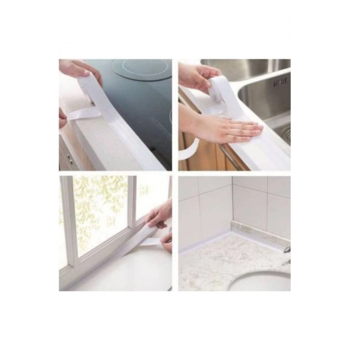 3.2 M Banyo Küvet Mutfak Lavabo Beyaz Su Sızdırmaz Bant Su Geçirmez Kenar Bandı Sızdırmazlık Tamir