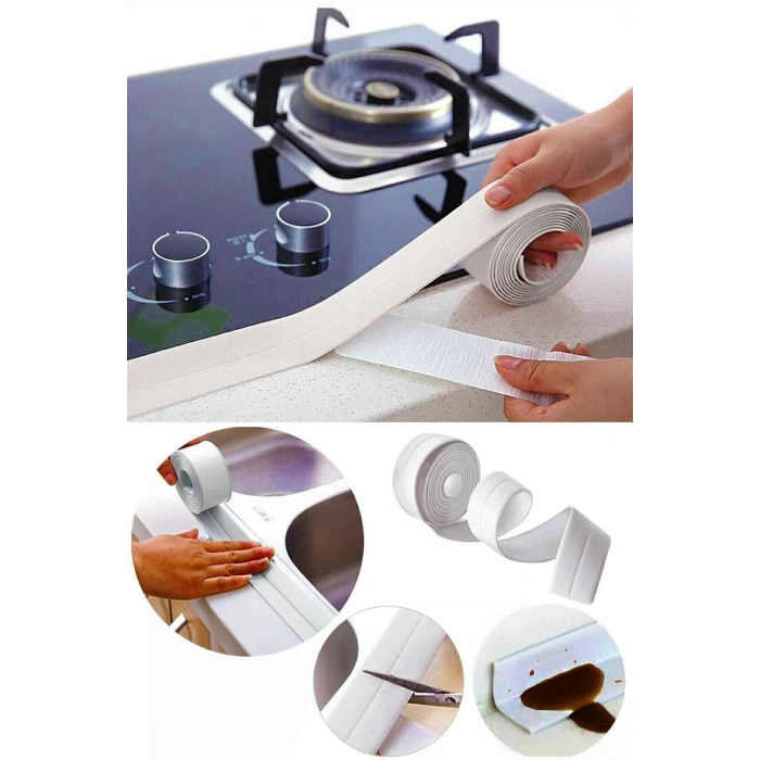 Küvet Lavabo Su Sızdırmaz Lavabo Küvet Kenar Bandı Gri