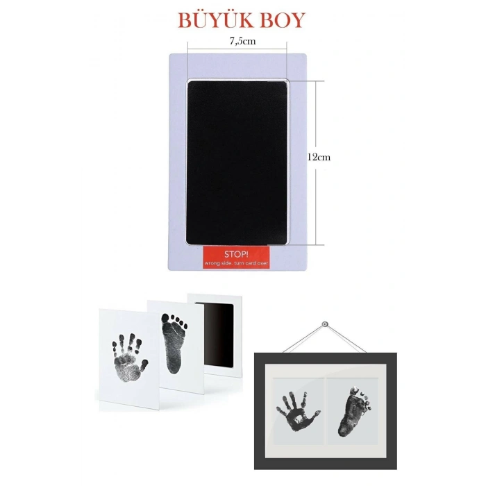 Büyük Boy Bebek El Ve Ayak Izi Anı Baskı Seti