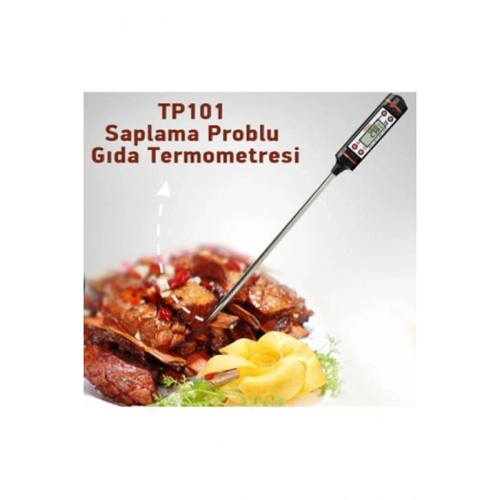 1 Adet Dijital Gıda Termometresi Süt Yemek Sıcaklık Ölçer Pişirme Derecesi