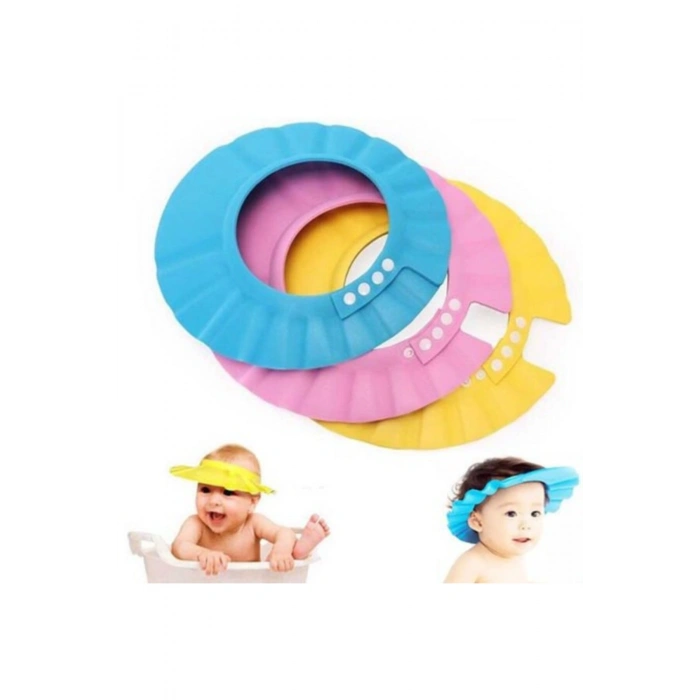 2 Adet Ayarlanabilir Çıtçıtlı Ince Köpük Bebek Banyo Deniz Güneş Şapkası