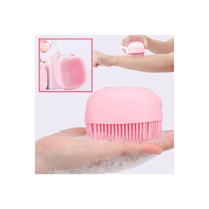 Şampuan Hazneli Silikon Peeling Duş Fırçası