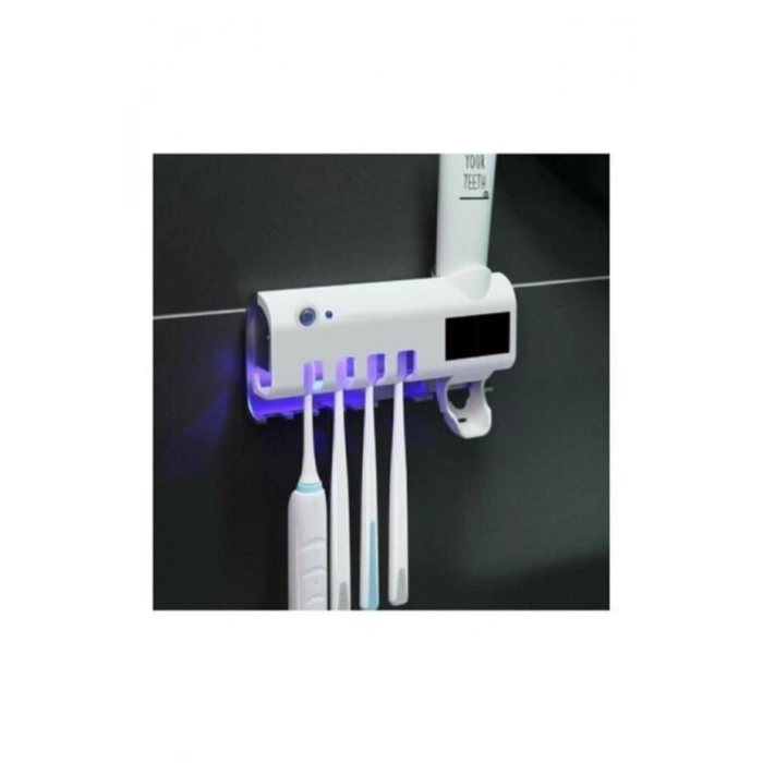Otomatik Diş Macunu Sıkacağı Ve Uv Sterilizatör, Diş Fırçası Tutacağı