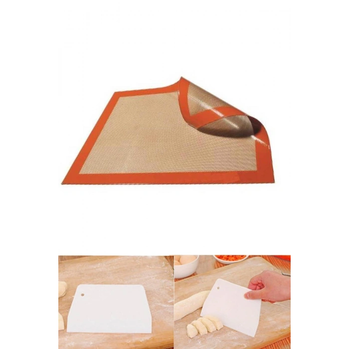 Iles Silikon Silpat, Hamur Açma Matı+hamur Kesici