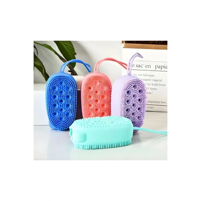 Silikon Banyo Kesesi Katı Sabun Hazneli (süngerli)