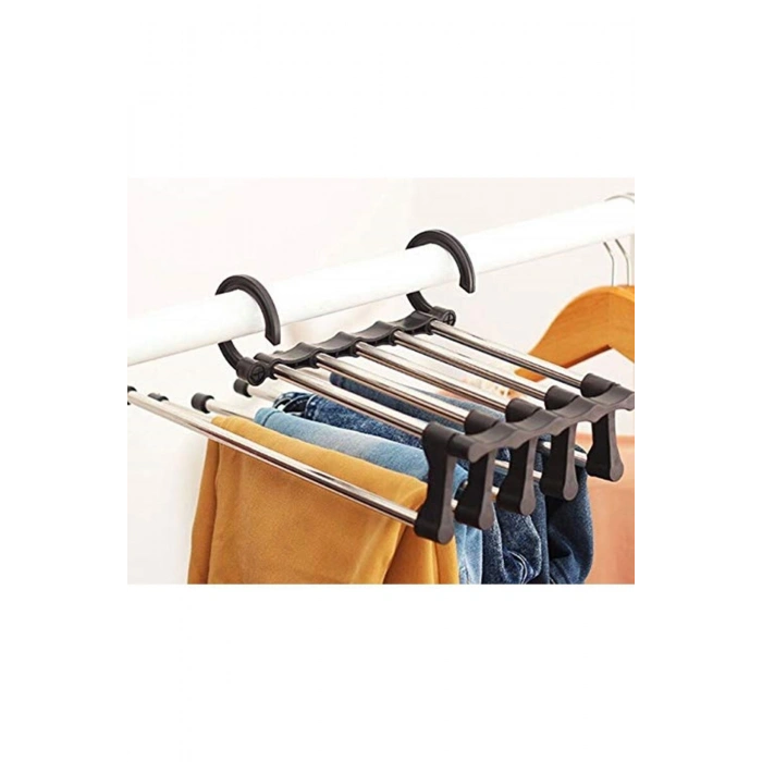 Pantolon Askılık 5 Li Hareketli Askı Renk Beyaz