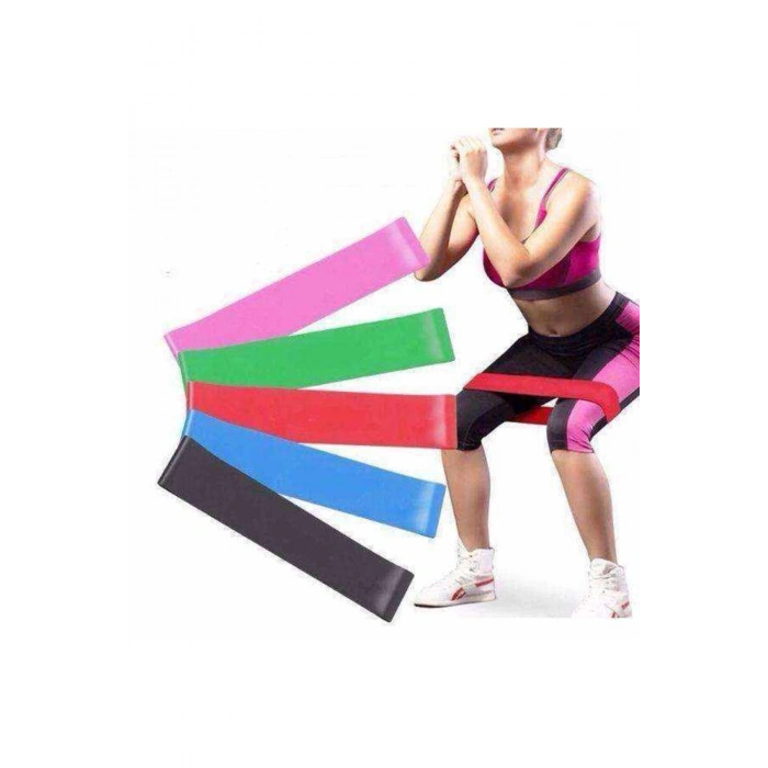Aerobik Bant 5li Pilates Yoga Bandı