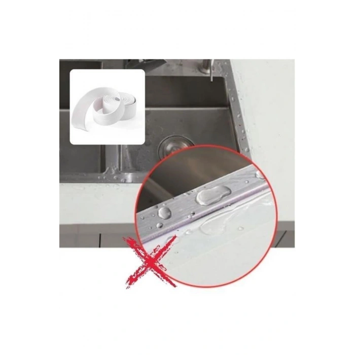 OLLEVRA Su Sızdırmaz Banyo Mutfak Lavabo Küvet İzolasyon Şerit Bant Beyaz