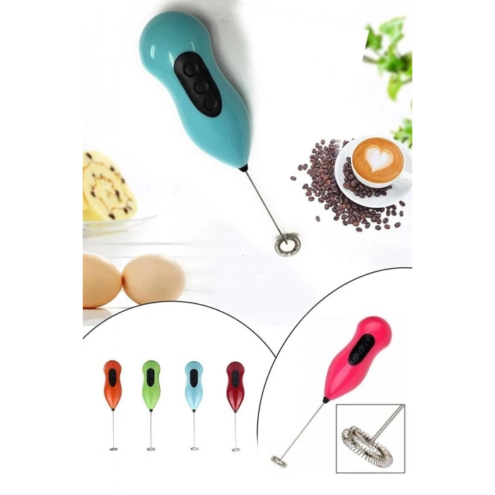 Mini Mikser Kahve Süt Köpürtücü Karıştırıcı Cappucino Mixer Pilli Çırpıcı