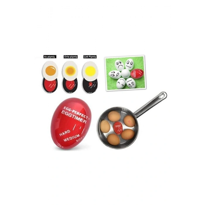 Dublör Yumurta Zamanlayıcı Egg Timer Pişirme Haşlama Süresi Aparatı Zaman Ayarlama Göstergesi