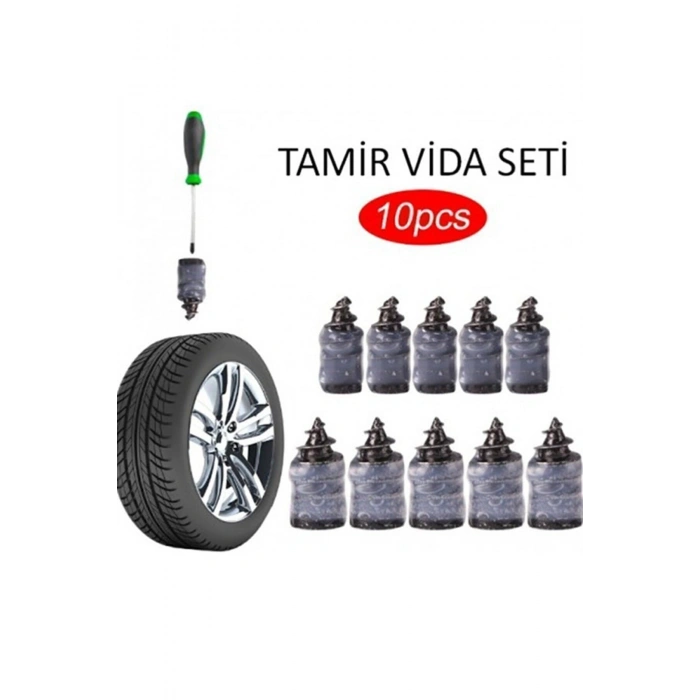 Motosiklet Araba Oto Lastik Tamir Kiti Kauçuk Vida Seti Lastik Yama Kolay Vida Lastik Yaması